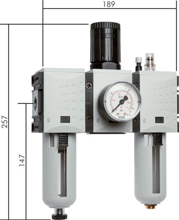 UNIDADES DE AR DE 3 PARTES - MODELO FUTURA SéRIE 2, 3.500 L-MIN