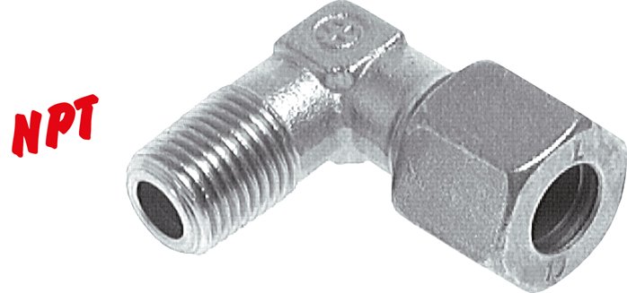 Conexões roscadas angulares, rosca NPT
