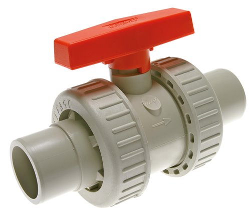 Válvulas esfera com bicos hexagonais soldados para polifusão ou soldagem de topo, PP-H, PN 10 (serão descontinuadas)