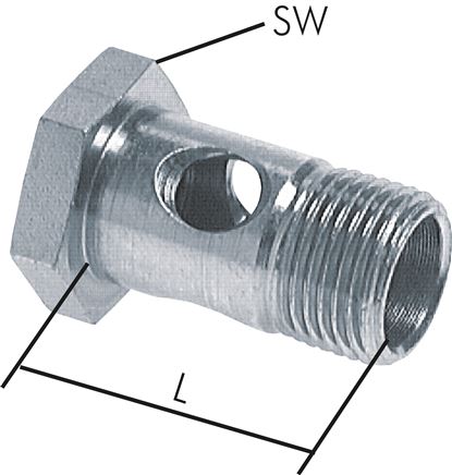 Parafusos Banjo 1-way (métrico), DIN 7643 versão A