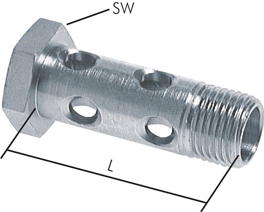 Parafusos Banjo de 2 vias (métrico)