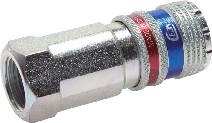 Soquetes de acoplamento de segurança CEJN com rosca fêmea, NW 7,2