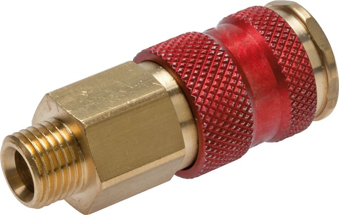 Soquetes de acoplamento codificados com rosca macho, NW 7 2