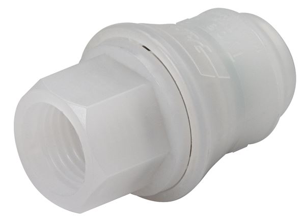 Soquetes de acoplamento feitos de POM - PVDF com conector de rosca, NW 5