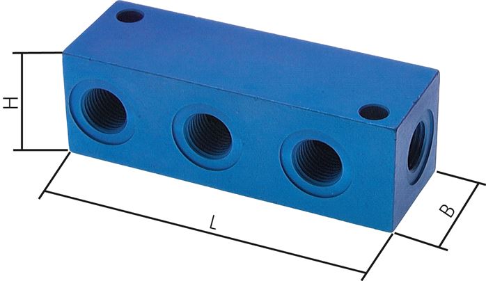 Barras distribuidoras de 4 vias, PN 16