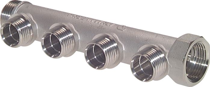 Tubos distribuidores com roscas macho e fêmea, PN 10