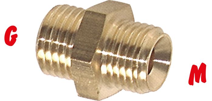 Bico duplo com rosca métrica - G-thread , PN 16