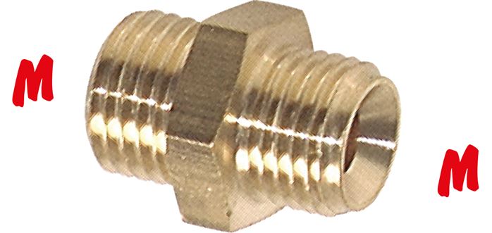 Bico duplo com rosca métrica, PN 16