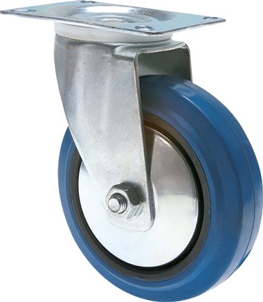 Rodízios elásticos de borracha sólida, 100 - 350 kg