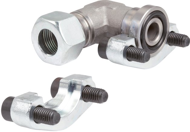 Juntas de parafuso de flange de cotovelo com flange SAE dividida, 3000 PSI (ISO 6162-1)