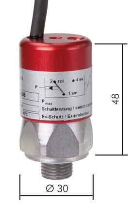 Pressostato protegido contra explosão - ATEX, até 400 bar