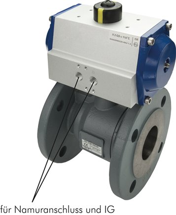 VáLVULAS ESFERA FLANGEADAS, 2 PEçAS, COM ATUADOR ROTATIVO PNEUMáTICO, PN 16-40