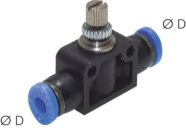 Silenciadores de controle de fluxo, reto, polegadas