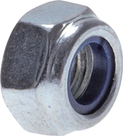 Porcas sextavadas, de travamento automático com anel de compressão de plástico, DIN 985 -ISO 10511