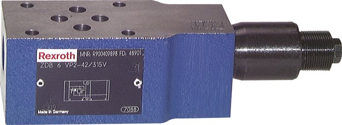 Válvulas de placa intermediária NG 6, até 40 l-min