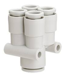 KQ2_UD, conector Y, 4 vias com redução