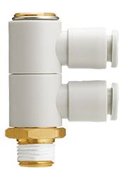 KQ2_VD, ângulo de aparafusamento, 2 dobras, rotação de 360º