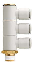 KQ2_VT, ângulo de aparafusamento, 3 dobras, rotação de 360º