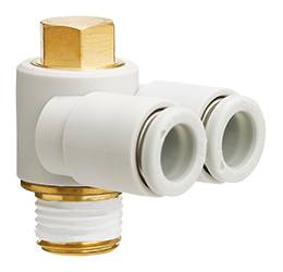 KQ2_Z, ângulo de aparafusamento, 2 dobras, rotação de 360º