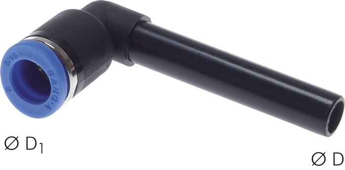 Conectores de encaixe com bico de encaixe em L, longo, padrão