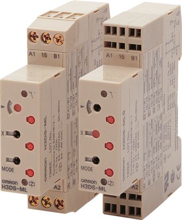 Relé de tempo multi-função para trilhos DIN, largura DIN 17 5 mm