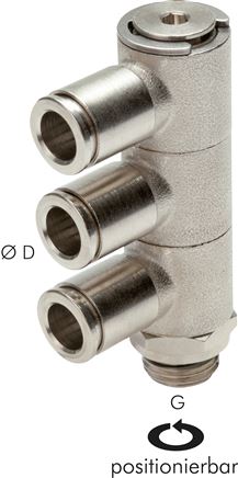 Distribuidor múltiplo (3 vias), design compacto, MSV