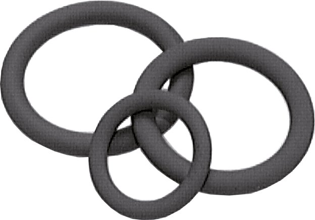 O-rings para vedar conexões de parafusos cônicos e bicos de solda