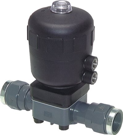 Válvulas de diafragma pneumáticas - posição de marcha lenta fechada, PN 10