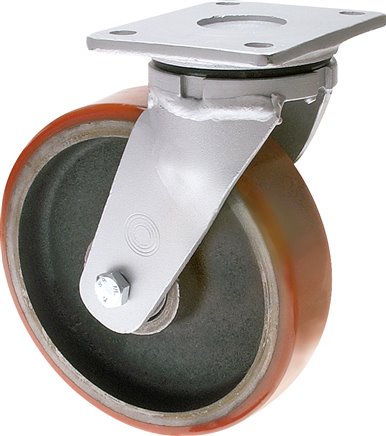 Rolos de poliuretano para serviços pesados, 280- 2000 kg