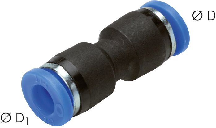 Conectores Push-in (também reduzindo), polegadas