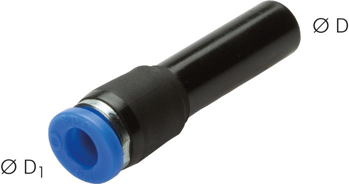 Conectores de encaixe, reduzindo com o bico de encaixe, polegadas