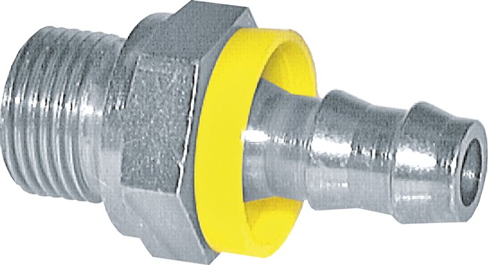 Encaixe de encaixe com rosca macho, rosca métrica, cone de 24º