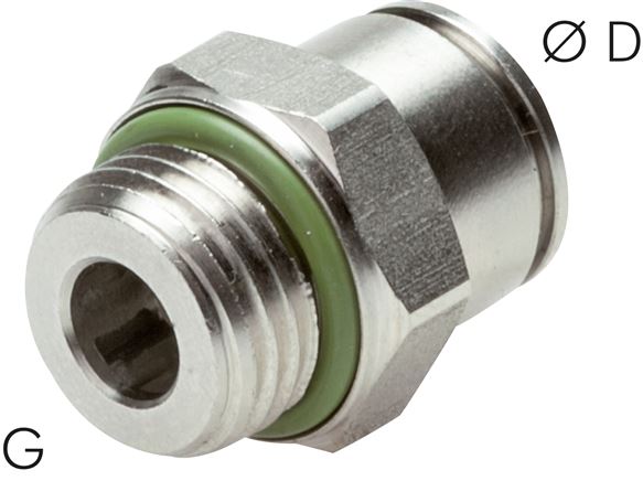 Acessórios de encaixe, rosca cilíndrica, ES