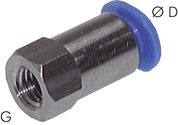 Encaixes de encaixe com rosca fêmea, Mini