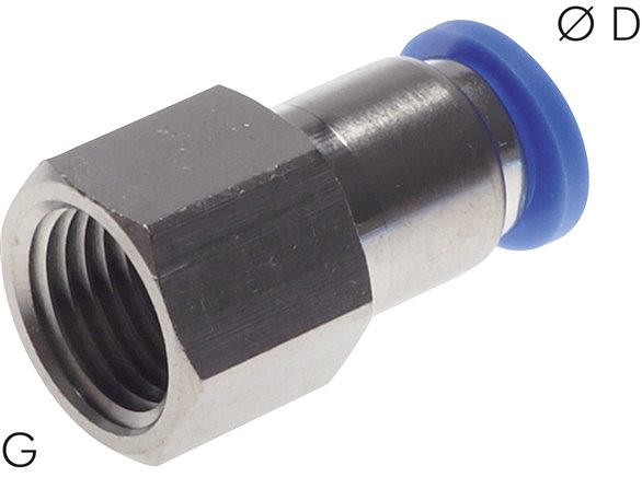 Conexões de encaixe com rosca fêmea, padrão