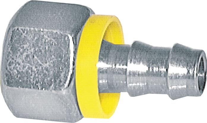 Conexões de encaixe com porca de união, rosca métrica, cone de 24º
