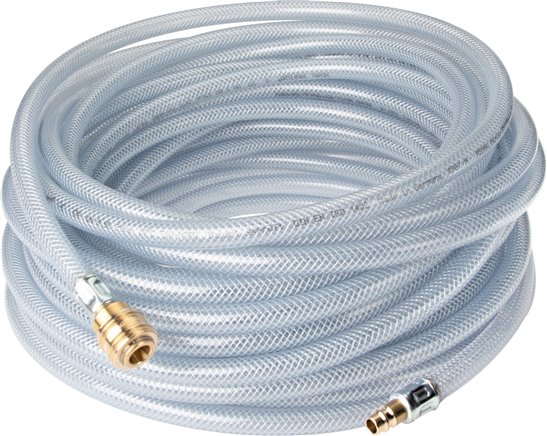 MANGUEIRAS DE PVC COM TRANçA DE TECIDO - COMPLETAS COM SOQUETE DE ACOPLAMENTO E PLUGUE NW 7 2