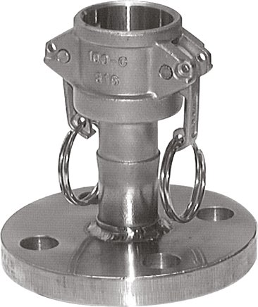 Soquetes de acoplamento rápido com flange, PN 16 (serão descontinuados)
