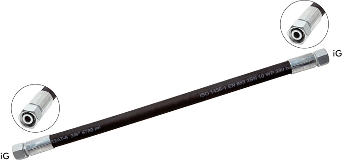 mangueiras de alta pressão prontas com 2 malhas de arame de aço, EN 853