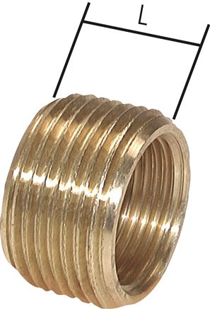 Niple redutor com rosca cilíndrica macho e rosca fêmea sem colar, até 100 bar