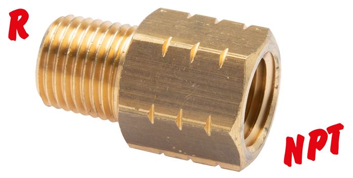 Niple redutor com rosca R - rosca NPT, até 40 bar