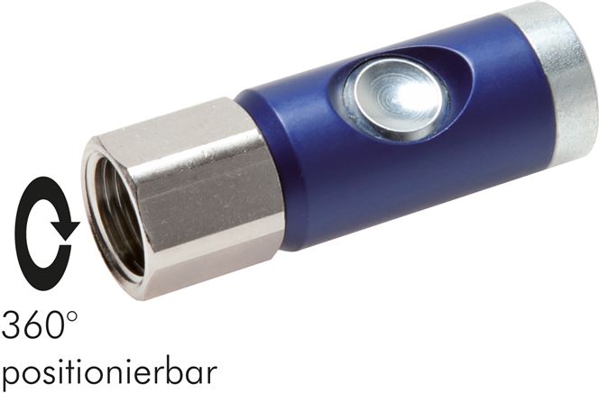 Tomadas de engate de botão de segurança com rosca fêmea, NW 7,2