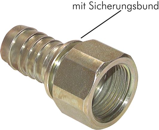 CONEXõES DE MANGUEIRA APARAFUSADAS COM COLAR DE SEGURANçA (ROSCA FêMEA FIXA)