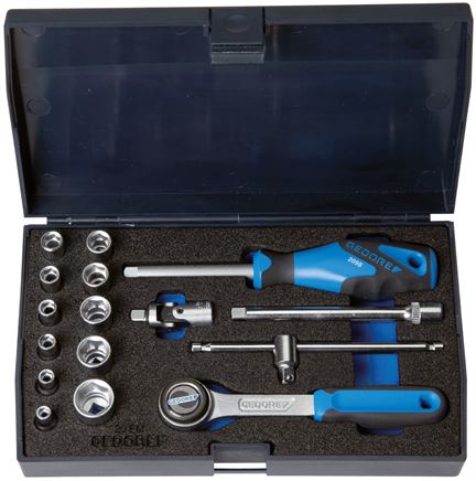 Conjuntos de chaves de soquete, 1-4â?  quadrado (6 3 mm)