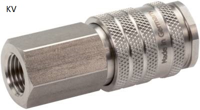 Soquetes de acoplamento com rosca fêmea, trava esférica, NW 7 2