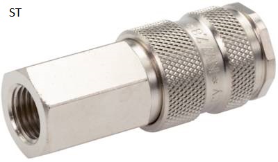 Soquetes de acoplamento com rosca fêmea, trava esférica, NW 7 2