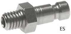 Bujões de acoplamento com rosca macho, NW 2,7