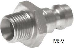 Plugue de acoplamento com rosca macho, NW 5