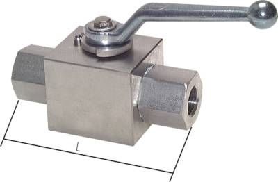 Válvulas esfera de alta pressão de aço inoxidável, até 500 bar