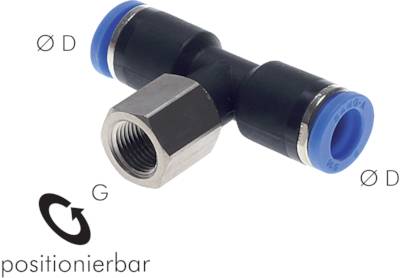 Conexões de encaixe em T com rosca fêmea, padrão